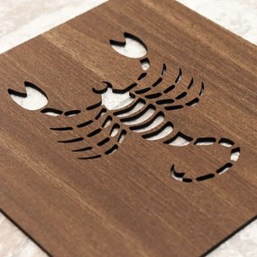 DUBLEZ | Tablou din lemn pentru perete - Zodia Scorpion