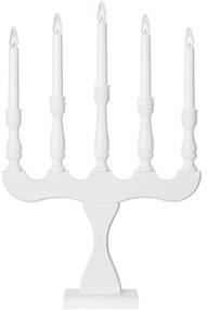 Markslöjd 706278 - Sfeșnic electric de Crăciun SVANEHOLM, 5x E10/3W/230V, pin/alb