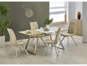 Masa Bucatarie Si Dining Mdf Trevor Stejar Sonoma/Alb 130(170)x80