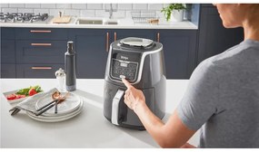 Friteuza cu aer cald Ninja AF160EU, 2470W, 5,2 l, 6 programe, Max Crisp, Gri