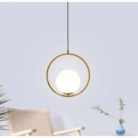 Lustra Pendul 1 Glob Alb
