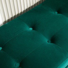 HOMCOM Polsterbank mit Stauraum, Armlehnen, Material textil din poliester de tip catifelat, Lemn de cauciuc, 107 x 42 x 65 cm, Verde | Aosom Romania