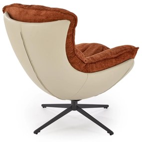 Fotoliu rotativ Lobster stofa cinnamon H92 cm