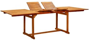 vidaXL Masă de grădină, (160-240)x100x75 cm, lemn masiv de acacia