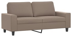 Canapea cu 2 locuri, gri taupe, 140 cm, tesatura microfibra Gri taupe, 174 x 77 x 80 cm