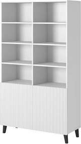 Biblioteca PAFOS, alb, PAL laminat, 101x40x177 cm