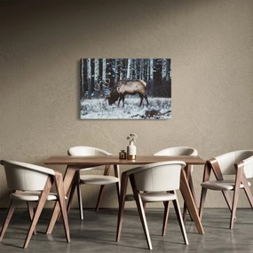 Tablou - cerbul iarna (90x60 cm)