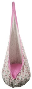 Fotoliu balansoar suspendat, roz/model flamingo, SIESTA TYP 2