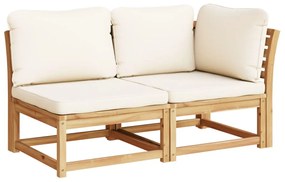 366492 vidaXL Set mobilier de grădină cu perne, 2 piese, lemn masiv de acacia
