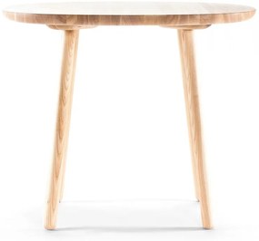 Masă dining din lemn masiv EMKO Naïve, ø 90 cm, natural