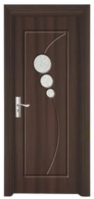 Usa Interior din MDF Novo Doors ND17, Cadru din Lemn Masiv, Geam Sablat, KIT COMPLET, Toc , Manere si balamale incluse (Culoare: Stejar Auriu, Toc: