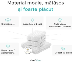Prosop Comfort 70 x 140 cm bej, 100% bumbac