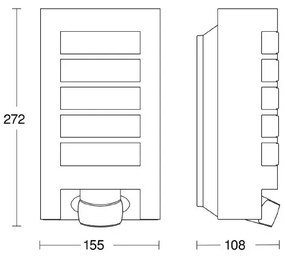 STEINEL 657819 - Iluminat exterior cu senzor L12 1xE27/60W/230V