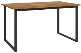 319511 vidaXL Masă grădină picioare formă de U 140x80x75 cm lemn masiv acacia