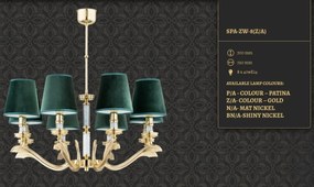 Candelabru 8 brate elegant realizat manual Sparone