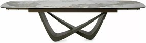 Masa extensibila Maranello Ceramic alb lucios/cupru L200-290xl98 cm