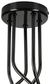 Lustră pe tijă PRIYA 5xE27/15W/230V negru