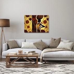 Tablou pe sticlă cu pictură artistică străveche (70x50 cm)