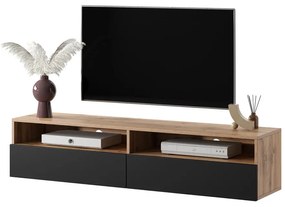 Masă TV Redcan 140 (cu iluminat) (negru + stejar wotan). 1098679