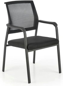 Scaun BERGEN, negru, stofa clasica/metal, 58x60x90 cm