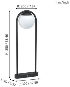 Eglo 98733 - Lampă exterior VECCHIA 1xE27/28W/230V IP44