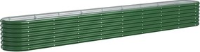 vidaXL Strat înălțat grădină 332x40x36 cm oțel galvanizat