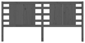 Tablie de pat, gri, 126x4x100 cm, lemn masiv de pin 1, Gri, 126 x 4 x 100 cm