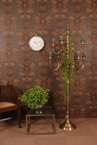 Sfeșnic de podea din aluminiu, auriu, cu 9 brațe, 182 x 80 cm, „Opéra”