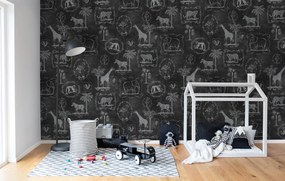 Fototapet, Animal Party, Blackboard, Rebel Walls
