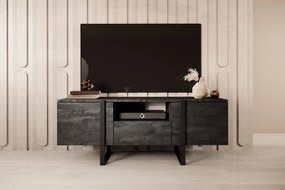 Comodă TV Verica 150 cm cu nișă - cărbune / picioare negre