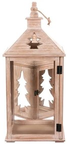 Set de felinare din lemn Brăduț, 2 bucăți,natural