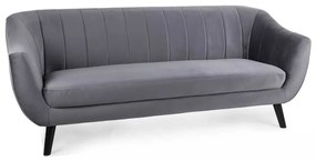 Canapea Elite Velvet, trei locuri, gri
