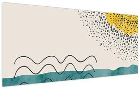 Tablou - pictură abstractă de plajă N⁰1 (120x50 cm)