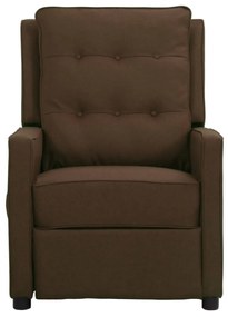 338971 vidaXL Fotoliu de masaj, maro închis, material textil