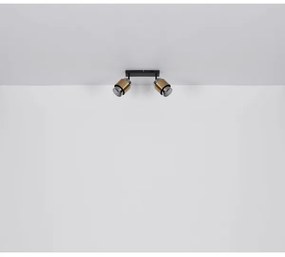 Spot MILLEY 2xE27/40W/230V negru/alamă Globo 15560-2