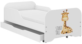 Pat pentru copii MIKI 160 x 80 cm cu motiv girafă