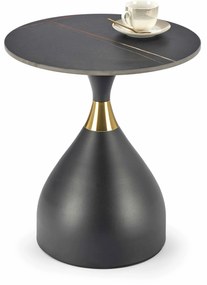 Masă de cafea Suena (Marmură neagră + Negru + Auriu). 1049503