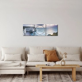 Tablou cu stânci (cu ceas) (90x30 cm)