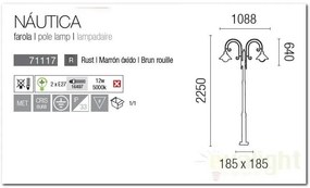Stalp exterior inaltime 225cm Nautica 71117