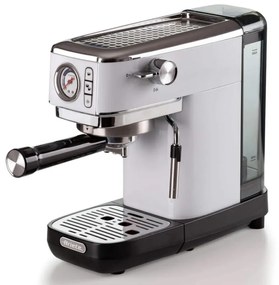 Espressor manual Ariete ESPRESSO SLIM MODERNA 1381/14, 1300W, 15 bar, 1.1 L, Cafea macinata si doze ESE, Alb