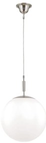 Lustra, Pendul realizat manual ARTDESIGN 30cm, crom satinat/ alb opac