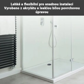 Aquamarin suport de duș dreptunghiular, 110 x 80 cm