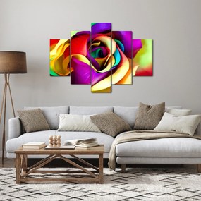 Tablou - Trandafir colorat (150x105 cm)