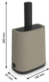 Lopățică cu suport pentru litieră 9x16 cm Biala - Rotho