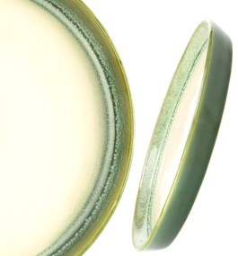 Farfurie Mare Infinity Green 25cm, Glazurare Manuala (Horeca Profesional)
