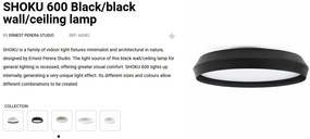 Lustra / Plafoniera LED design modern slim SHOKU 60cm negru