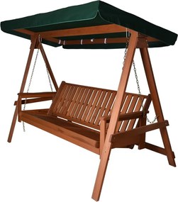 Balansoar de grădină verde/ din lemn Vegas Lux - Rojaplast