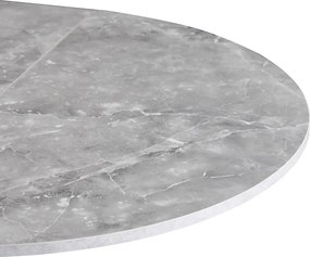 Masă extensibilă de dining, beton/neagră, 100x100-140x75 cm, ABERO TIP 1