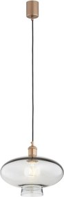 Lustra/pendul design decorativ TRESCO cupru/fumuriu