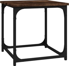 vidaXL Masă laterală, stejar fumuriu, 40x40x40 cm, lemn prelucrat